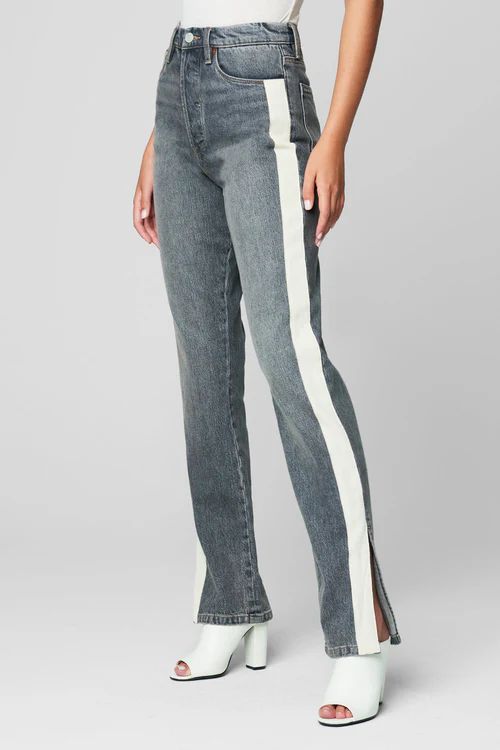 racer-stripe jeans
