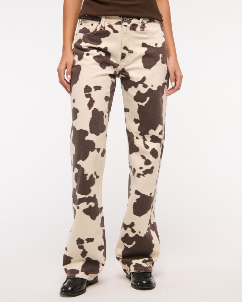 printed jeans