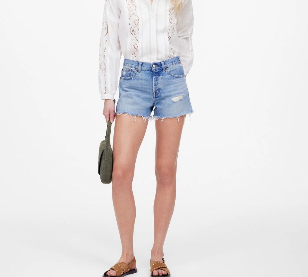 cut-off denim shorts