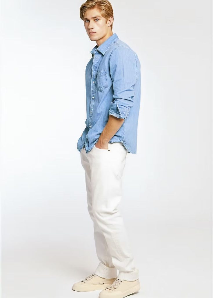white jeans