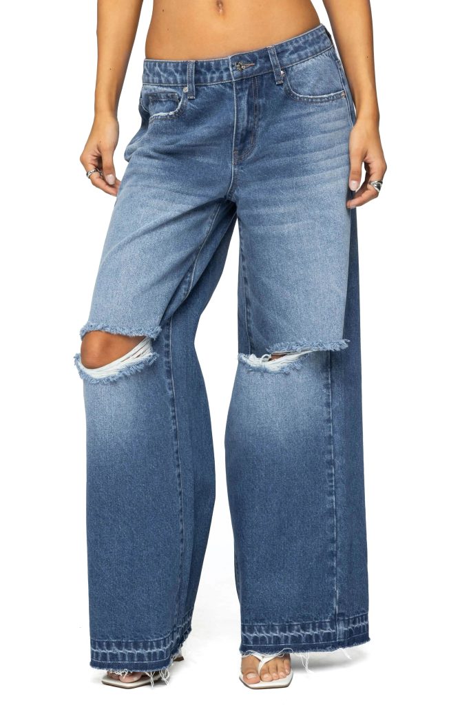 low-rise jeans