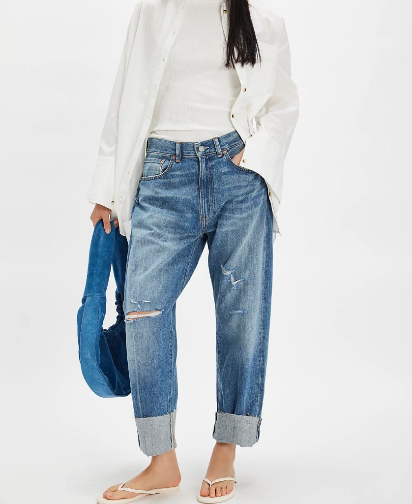 distressed jeans
