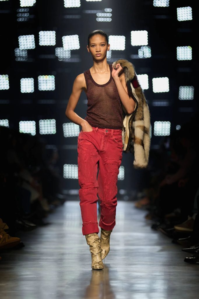 red jeans
