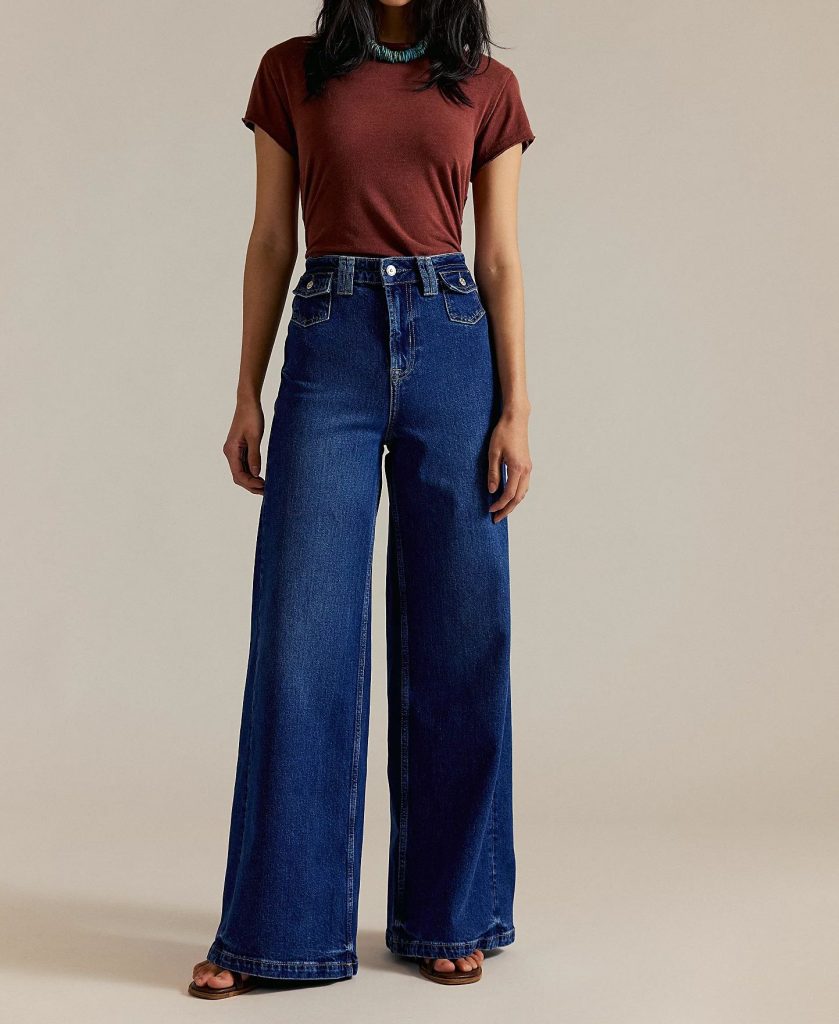 wide-leg jeans