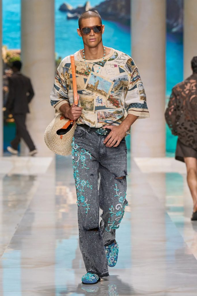 embroidered jeans