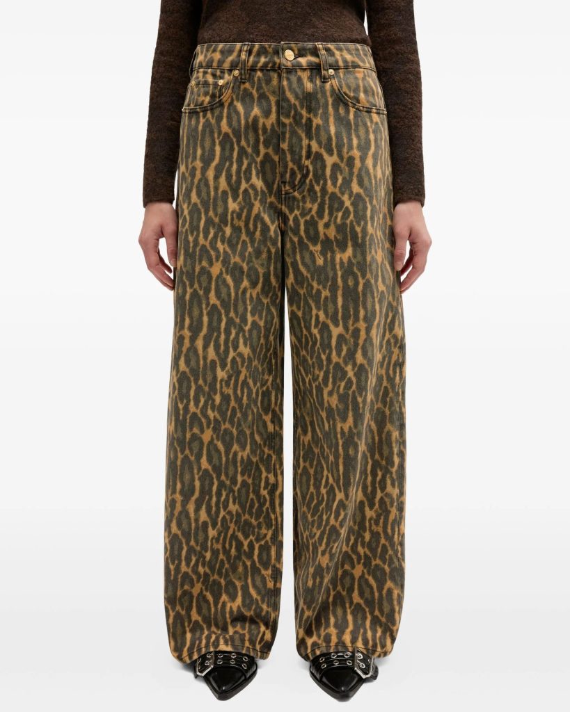 leopard print jeans