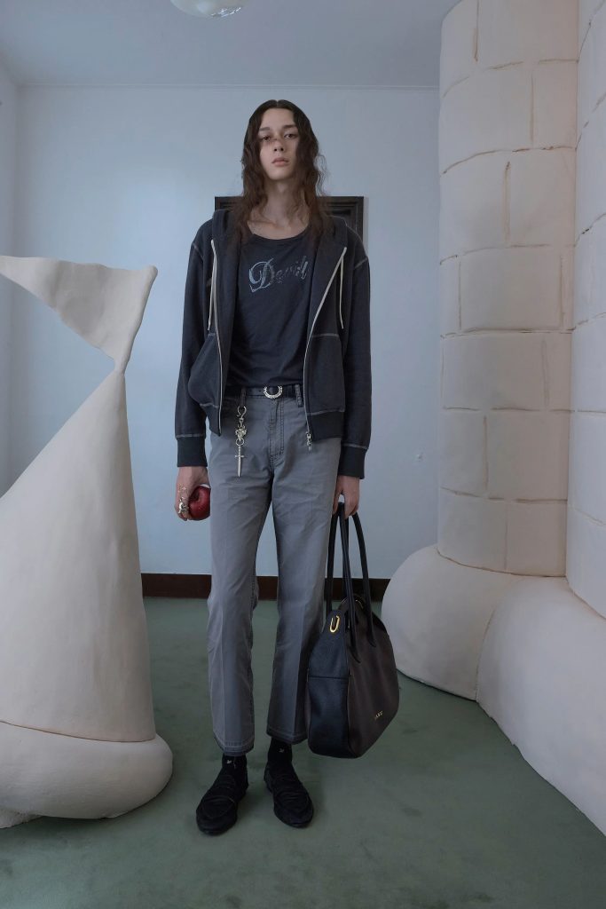 grey jeans